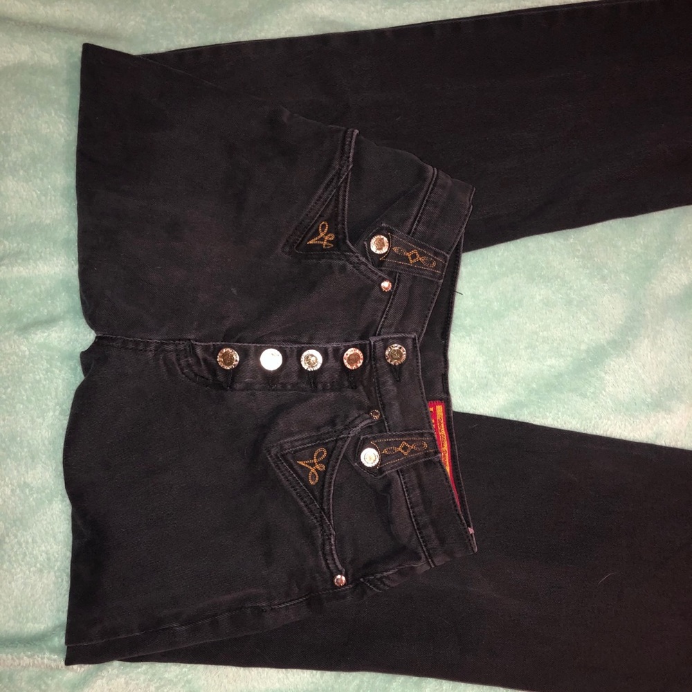 black lawman western high wasted jeans